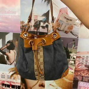 SOLD Gucci Vintage Jacquard Bucket Bag